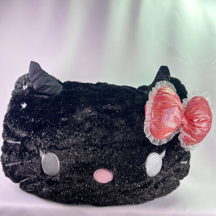 Sanrio Hello Kitty 18” Jumbo Pillow, Halloween, Black Devil, Glitter Edition: No Tags