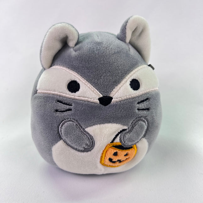 Squishmallows 4.5” Floxie Grey Fox W/ Pumpkin Bucket, Halloween: Orphan