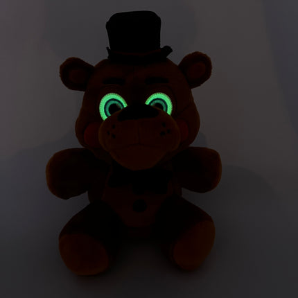 Jazwares Five Nights At Freddy's (FNAF) Toy Freddy, 8 inch Plush Wave 2 Glow-in-the-Dark Eyes: Orphan