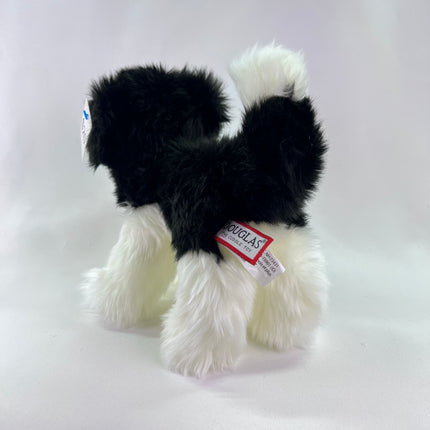 Douglas Poofy Shih Tzu Black and White Dog Plush 10”