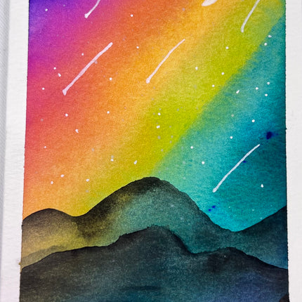 Watercolor Sunset 5x7 Original