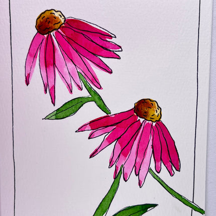 Watercolor Flower 5x7 Original