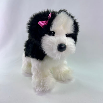 Douglas Poofy Shih Tzu Black and White Dog Plush 10”