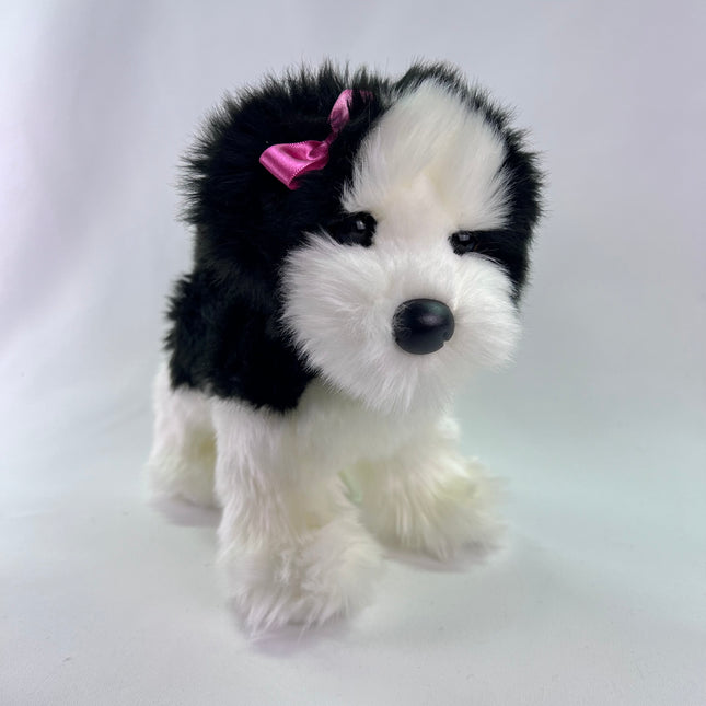 Douglas Poofy Shih Tzu Black and White Dog Plush 10”