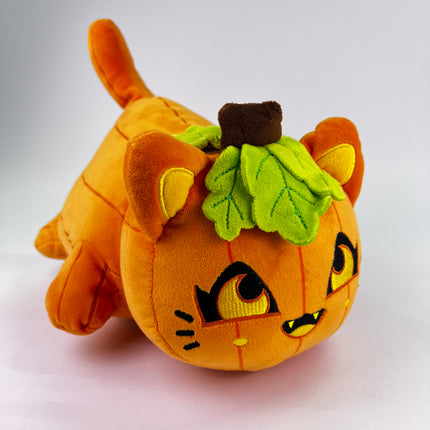 Aphmau MeeMeows 11” Jack O Lantern Cat, Pumpkin Halloween: Orphan - NO Tag