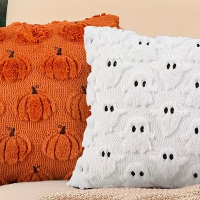 Halloween Pillows, Fuzzy Pumpkins and Ghosts