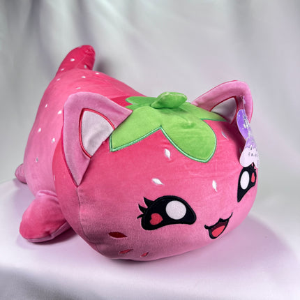 Aphmau MeeMeow Jumbo Strawberry Cat Plush 18” New with Tags