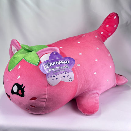 Aphmau MeeMeow Jumbo Strawberry Cat Plush 18” New with Tags